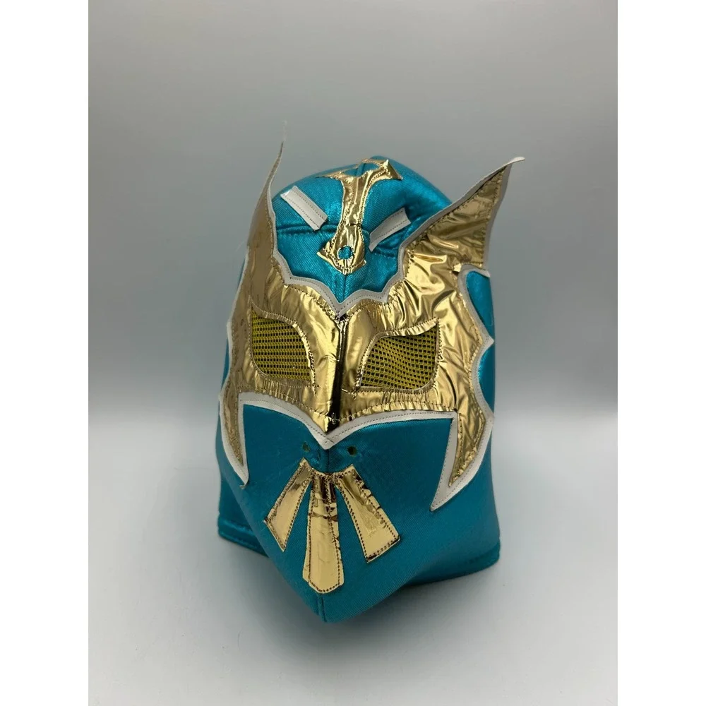 Lucha Libre Blue & Gold Wrestling Mask - Sin Cara - Made in Mexico, Adult Size‎